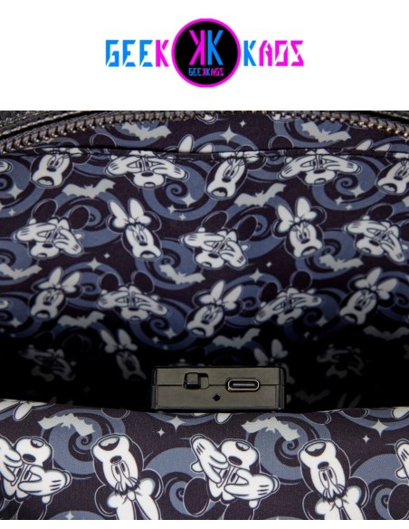MINI MOCHILA - DISNEY - MICKEY & MINNIE LIGHT UP GLOW - LOUNGEFLY