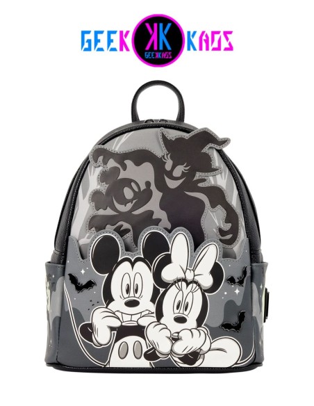 MINI MOCHILA - DISNEY - MICKEY & MINNIE LIGHT UP GLOW - LOUNGEFLY