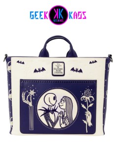 MINI MOCHILA - NIGHTMARE BEFORE CHRISTMAS - JACK SKELLINGTON & SALLY "NIGHT SKY" - LOUNGEFLY