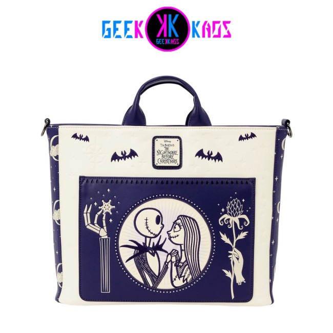 MINI MOCHILA - NIGHTMARE BEFORE CHRISTMAS - JACK SKELLINGTON & SALLY "NIGHT SKY" - LOUNGEFLY