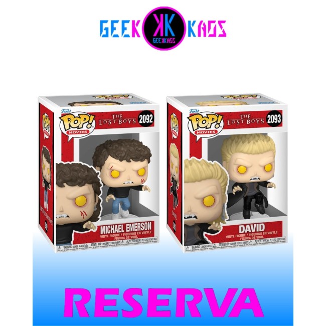 2-PACK - FUNKO POP! THE LOST BOYS - MICHAEL EMERSON 2092, DAVID 2093