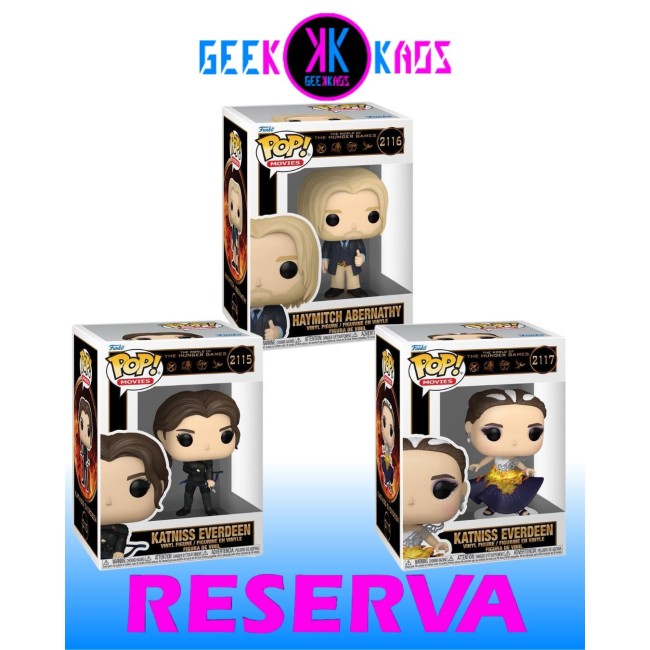 3-PACK - FUNKO POP! THE WORLD OF THE HUNGER GAMES - KATNESS EVERDEEN 2115, HAYMITCH ABERNATHY 2116, KATNESS EVERDEEN 2117