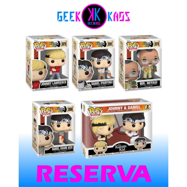 5-PACK - FUNKO POP! THE KARATE KID - MR. MIYAGI 2078, JOHNNY 2079, DANIEL 2080, DANIEL 2081, JOHNNY & DANIEL (2-PACK)