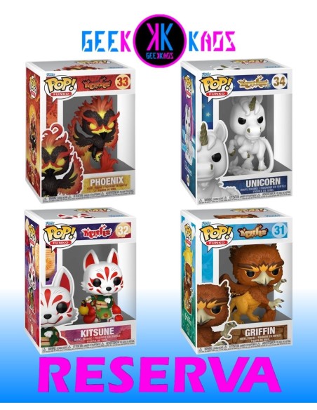 4-PACK - FUNKO POP! MYTHS - GRIFFIN 31, KITSUNE 32, PHOENIX 33, UNICORN 34