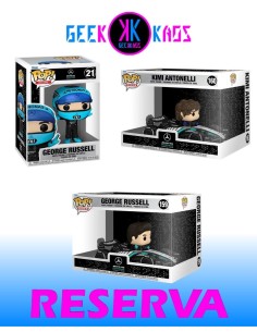 3-PACK -  FUNKO POP! - MERCEDES - GEORGE RUSSELL 21, GEORGE RUSSELL 159, KIMI ANTONELLI 160