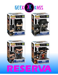4-PACK - FUNKO POP! THE NEW BATMAN ADVENTURES - BATMAN 654, NIGHTWING 655, ROBIN 656, SCARECROW 657