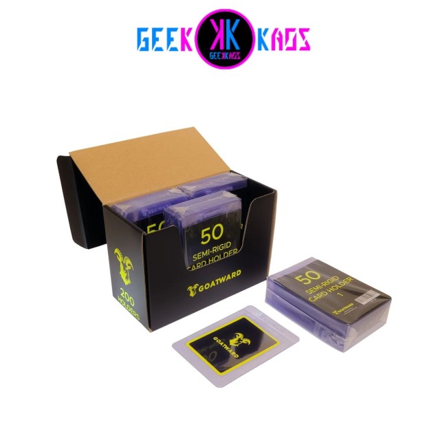 FUNDAS TCG - SEMI-RIGID CARD HOLDERS (200 UND) - GOATWARD