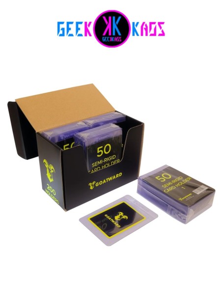 FUNDAS TCG - SEMI-RIGID CARD HOLDERS (200 UND) - GOATWARD