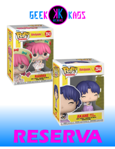 2-PACK - FUNKO POP! RANMA- RANMA 2543, AKANE WITH P-CHAN 2544