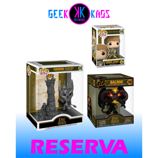3-PACK FUNKO POP! - THE LORD OF THE RINGS - SAURON 36, SAMWISE GAMGEE 2159, BALROG 2160