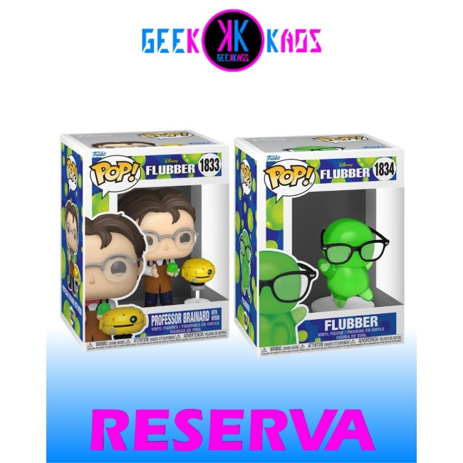 2-PACK - FUNKO POP! - FLUBBER - FLUBBER 1834, PROFESSOR BRAINARD WITH WEEBO 1835