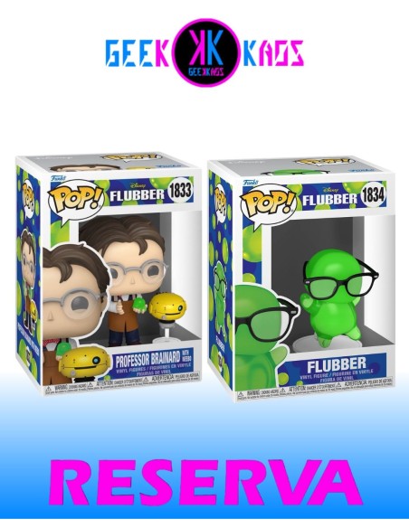 2-PACK - FUNKO POP! - FLUBBER - FLUBBER 1834, PROFESSOR BRAINARD WITH WEEBO 1835