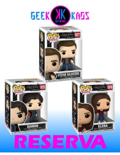 3-PACK - FUNKO POP! - THE VAMPIRE DIARIES - DAMON 1975, ELENA 1976, STEFAN SALVATORE 1977