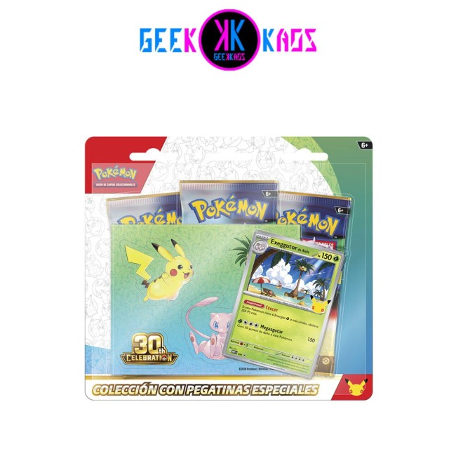 POKEMON TCG - CELEBRACION 30 ANIVERSARIO - COLECCION CON PEGATINAS ESPECIALES (EXEGGUTOR DE ALOLA) - ESPAÑOL