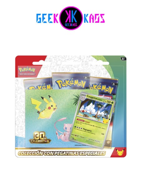 POKEMON TCG - CELEBRACION 30 ANIVERSARIO - COLECCION CON PEGATINAS ESPECIALES (EXEGGUTOR DE ALOLA) - ESPAÑOL