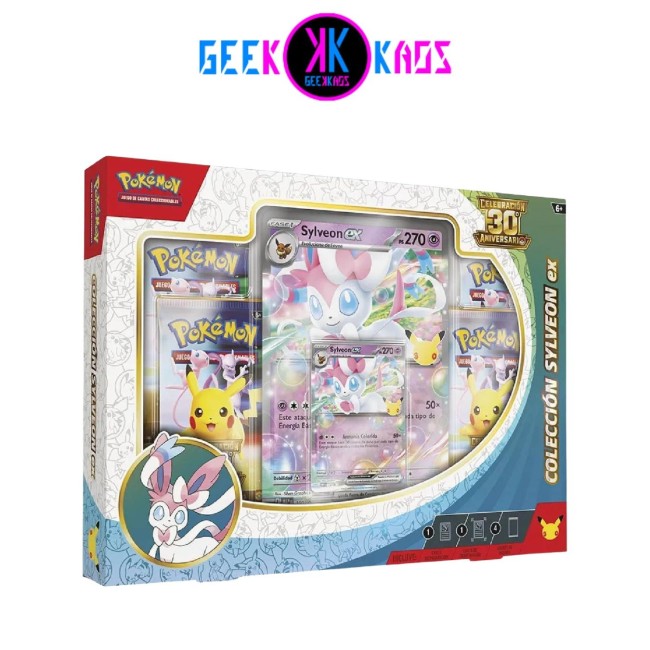 POKEMON TCG - COLECCION SYLVEON EX - CELEBRACION 30 ANIVERSARIO - ESPAÑOL