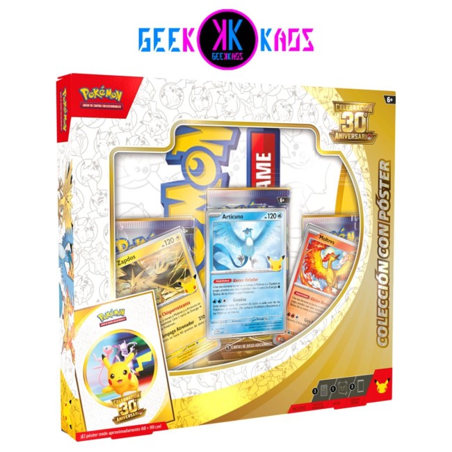 POKEMON TCG - COLECCION CON POSTER - CELEBRACION 30 ANIVERSARIO - ESPAÑOL
