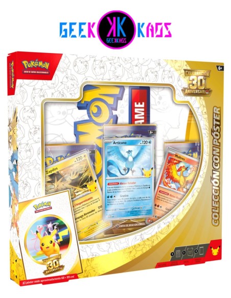 POKEMON TCG - COLECCION CON POSTER - CELEBRACION 30 ANIVERSARIO - ESPAÑOL