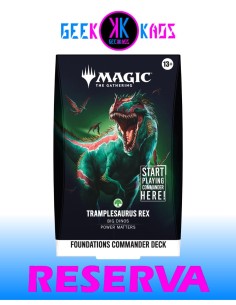 MAGIC: THE GATHERING - REALIDAD FRACTURADA FOUNDATIONS COMMANDER DECK - TRAMPLESAURUS REX- INGLES