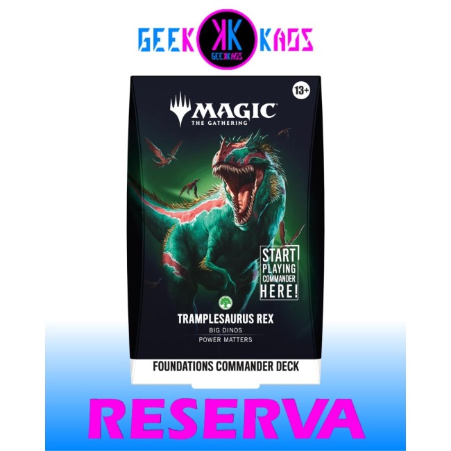MAGIC: THE GATHERING - REALIDAD FRACTURADA FOUNDATIONS COMMANDER DECK - TRAMPLESAURUS REX- INGLES