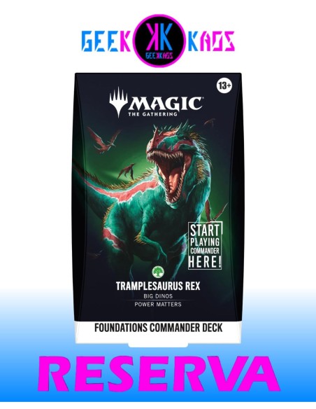 MAGIC: THE GATHERING - REALIDAD FRACTURADA FOUNDATIONS COMMANDER DECK - TRAMPLESAURUS REX- INGLES