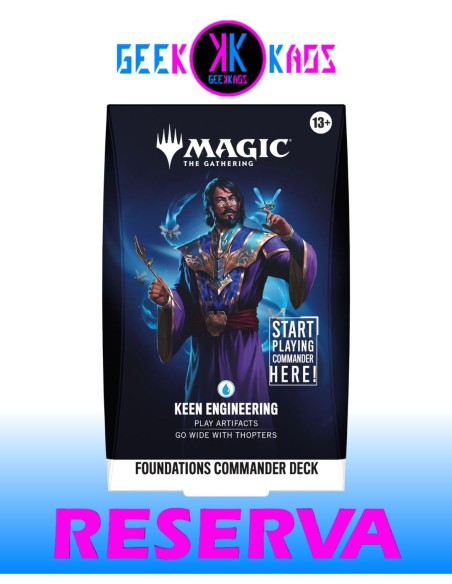 MAGIC: THE GATHERING - REALIDAD FRACTURADA FOUNDATIONS COMMANDER DECK - KEEN ENGINEERING- INGLES