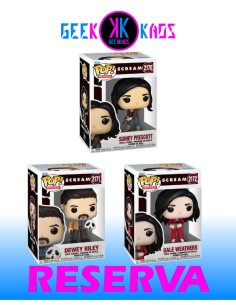 3-PACK - FUNKO POP! - SCREAM - SYDNEY PRESCOTT 2170, DEWEY RILEY  2171, GALE WEATHERS 2172