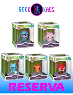 5-PACK - FUNKO POP! DELUX - STITCH - STITCH 1829, ANGEL 1830, SLUSHY 1831, SPLODYHEAD 1832, LEROY 1833