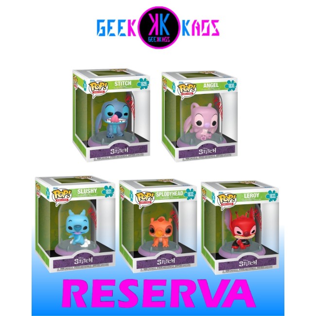 5-PACK - FUNKO POP! DELUX - STITCH - STITCH 1829, ANGEL 1830, SLUSHY 1831, SPLODYHEAD 1832, LEROY 1833