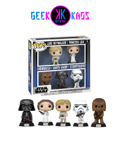 5-PACK - FUNKO POP! - STAR WARS - LUKE SKYWALKER / LEIA / CHEWBACCA / DARTH VADER / STROMTROOPER