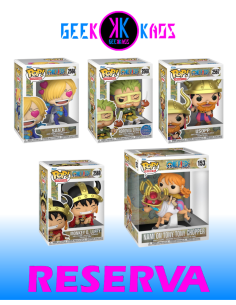 5 -PACK FUNKO POP! - ONE PIECE - SANJI 2566, USOPP 2567, ZORO 2568, LUFFY 2569 , NAMI ON TONY TONY CHOPPER 153