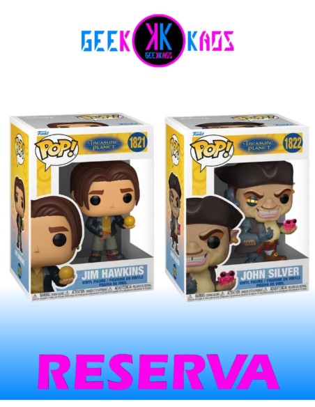 2-PACK - FUNKO POP! - TREASURE PLANET - JIM HAWKINS 1821, JOHN SILVER 1822