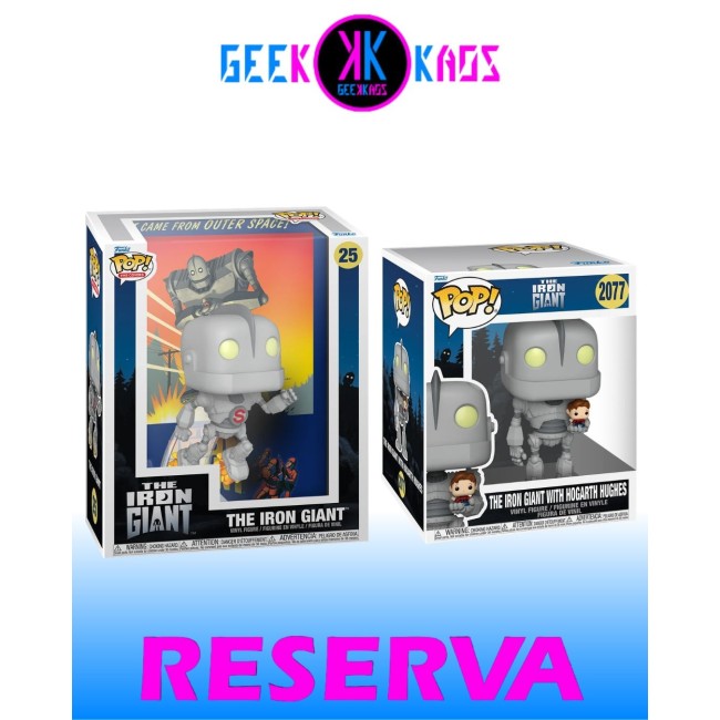 2-PACK - FUNKO POP! - THE IRON GIANT - THE IRON GIANT WITH HOGARTH HUGHES 2077 (SUPER SIZED), THE IRON GIANT 25