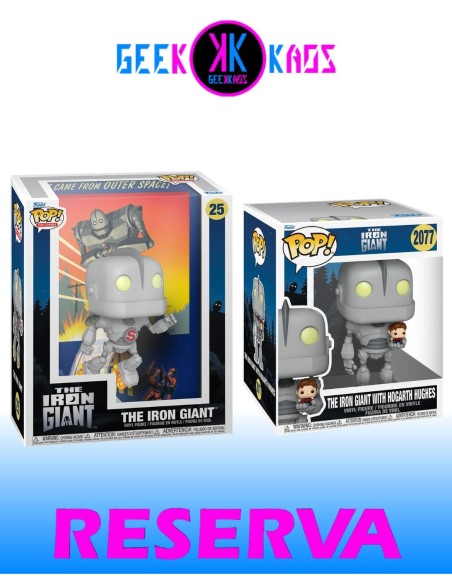 2-PACK - FUNKO POP! - THE IRON GIANT - THE IRON GIANT WITH HOGARTH HUGHES 2077 (SUPER SIZED), THE IRON GIANT 25