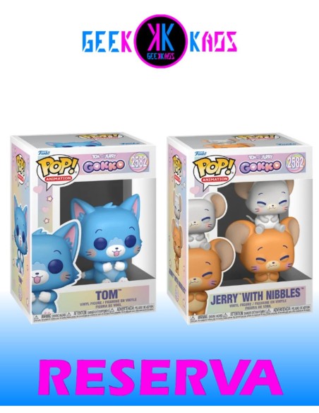2-PACK - FUNKO POP! - TOM & JERRY GOKKO - TOM 2582, JERRY WITH NIBBLES 2582