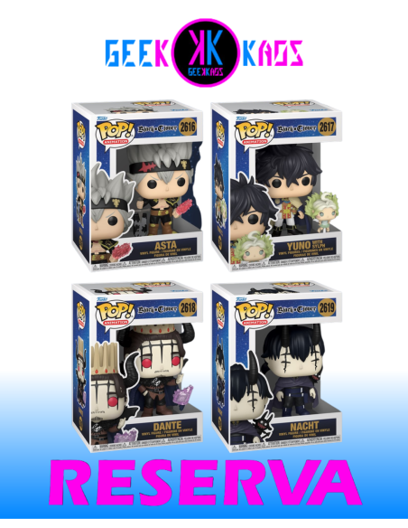 4-PACK - FUNKO POP! - BLACK CLOVER - ASTA 2616, YUNO 2617, DANTE 2618, NACHT 2619