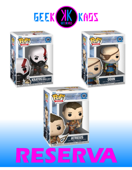 3-PACK - FUNKO POP! - GOD OF WAR -KRATOS 1340, ATREUS 1341, ODIN 1342
