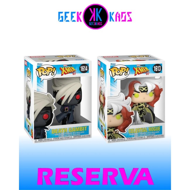 2-PACK - FUNKO POP! - X-MEN ´97 - CELESTIAL ROGUE 1613, DEATH GAMBIT 1614