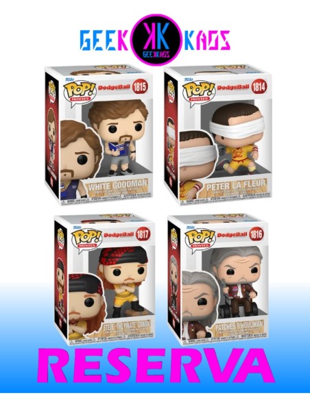 4-PACK - FUNKO POP! - DODGEBALL - PETER 1814, WHITE 1815, PATCHES 1816, STEVE 1817