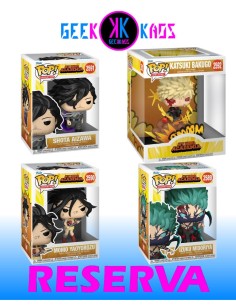 4-PACK - FUNKO POP! - MY HERO ACADEMIA - IZUKU 2589, MOMO 2590, SHOTA 2591, BAKUGO 2592