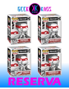 4-PACK - FUNKO POP! - TEENAGE MUTANT NINJA TURTLES - DONATELLO 65, RAPHAEL 66, LEONARDO 67, MICHELANGELO 68
