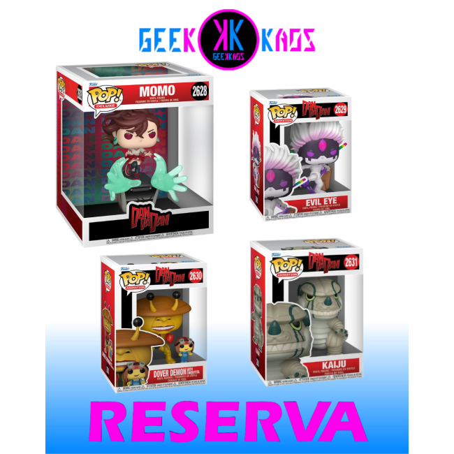 4-PACK - FUNKO POP! - DAN DA DAN - MOMO 2628, EVIL EYE 2629, DOVER DEMON 2630, KAIJU 2631