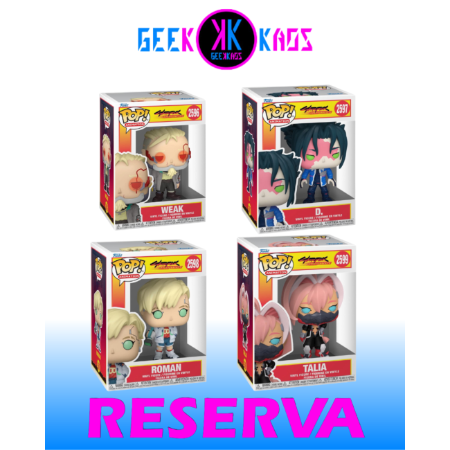 4-PACK - FUNKO POP! CYBERPUNK EDGERUNNERS - WEAK 2596, D. 2597, ROMAN 2598, TALIA 2599