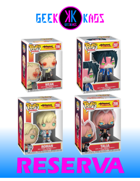 4-PACK - FUNKO POP! CYBERPUNK EDGERUNNERS - WEAK 2596, D. 2597, ROMAN 2598, TALIA 2599