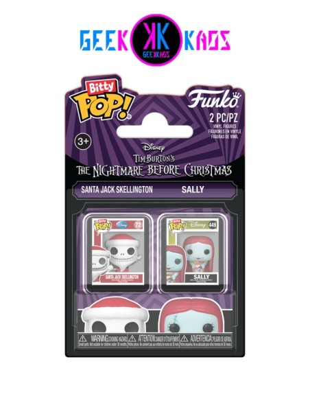 BITTY POP! - NIGHTMARE BEFORE CHRISTMAS - SANTA JACK SKELLINGTON & SALLY (2-PACK)