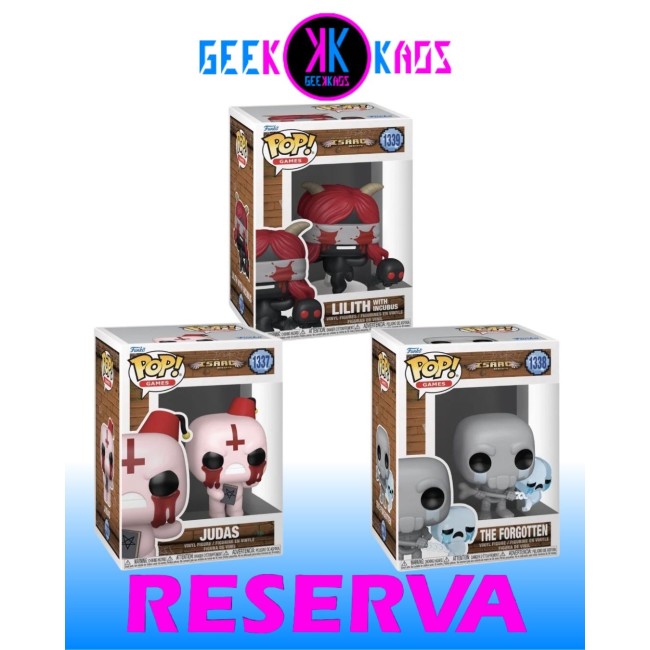 3-PACK - FUNKO POP! BINDING OF ISAAC - JUDAS 1337, THE FORGOTTEN 1338, LILITH WITH INCUBUS 1339