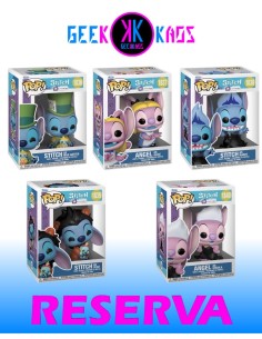 5-PACK - FUNKO POP! - STITCH IN COSTUME - STITCH 1836, ANGEL 1837, STITCH 1838, STITCH 1839, ANGEL 1840