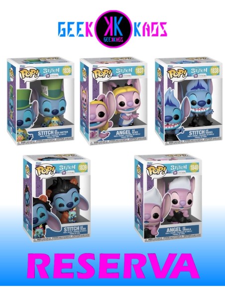 5-PACK - FUNKO POP! - STITCH IN COSTUME - STITCH 1836, ANGEL 1837, STITCH 1838, STITCH 1839, ANGEL 1840
