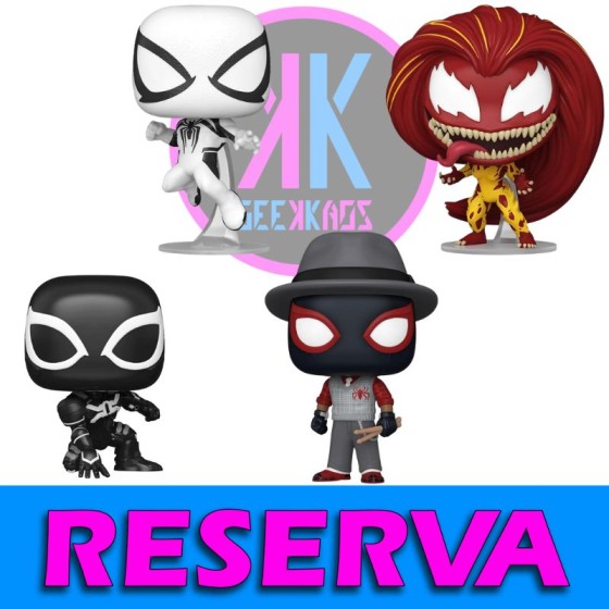 4-PACK - FUNKO POP SPIDER-MAN 2 - ANTI-VENOM SUIT 1025, SCREAM 1026, BLACK SUIT 1027, CITY SOUNDS SUIT 1028