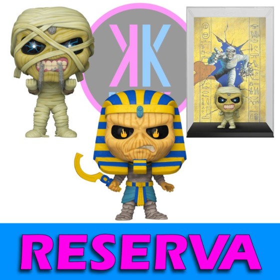 3-PACK - FUNKO POP IRON MAIDEN - MUMMY EDDIE 442, PHARAOH EDDIE 443, MUMMY EDDIE 09